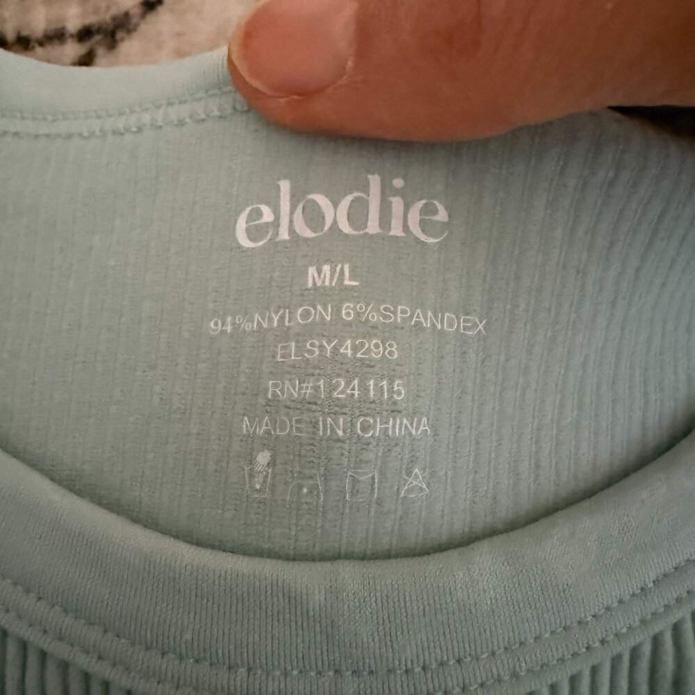 NWT Elodie Ribbed Basic Tank Top Mint Green Sz M/L - Picture 5 of 7